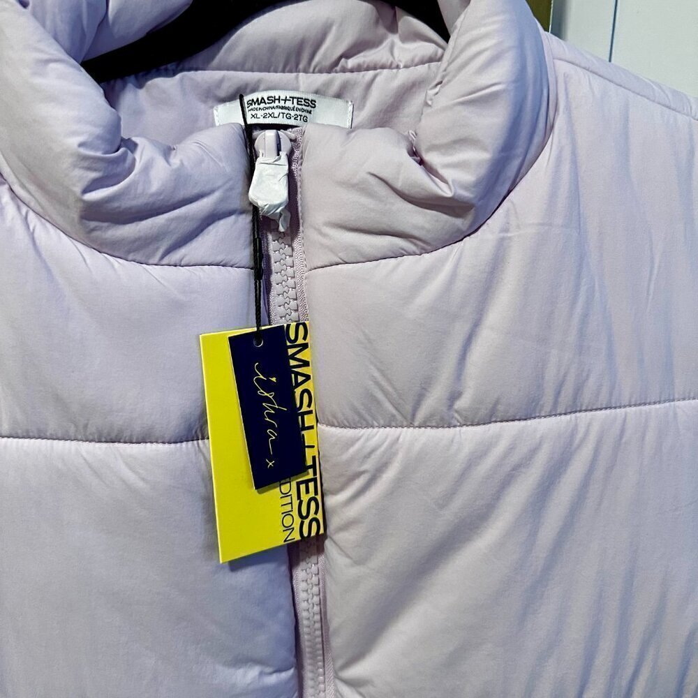 NWT Smash + Tess x Iskra On the Go Puffy Vest in Lilac- Xl/2XL - Picture 4 of 7